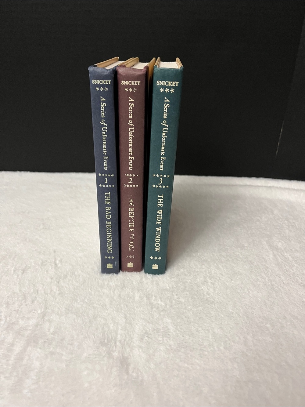 A Series of Unfortunate Events  3 Hardcover Book Set/First Edition